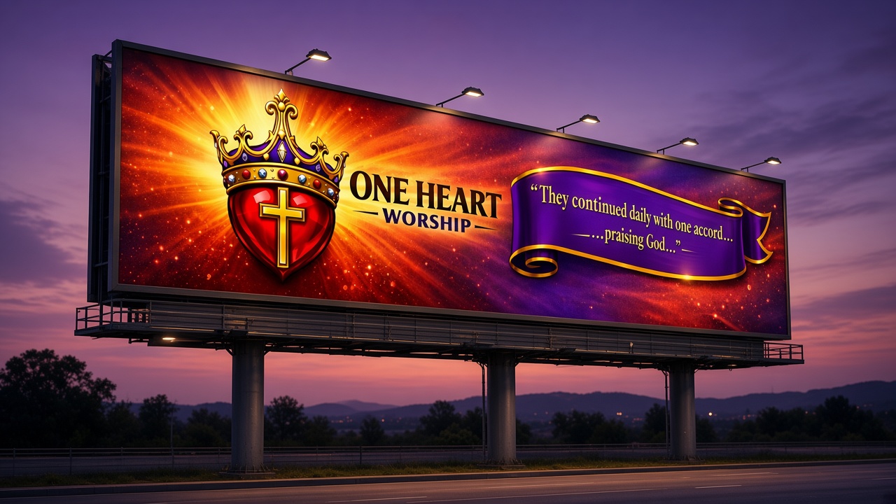 One Heart Worship billboard